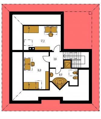 Plan de sol du premier étage - BUNGALOW 78